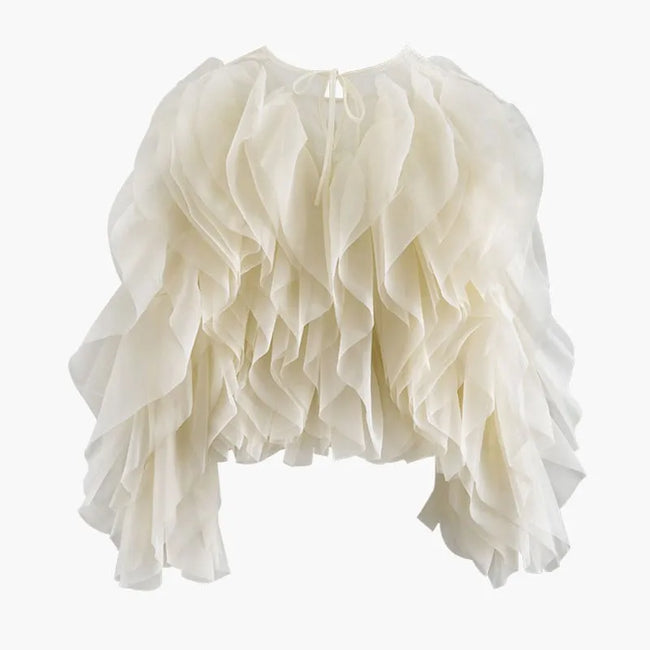 TWOTWINSTYLE Ruffles Shirts For Women