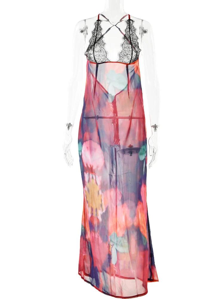 Summer Tie Dye Lace Dress - IM PERKY Boutique