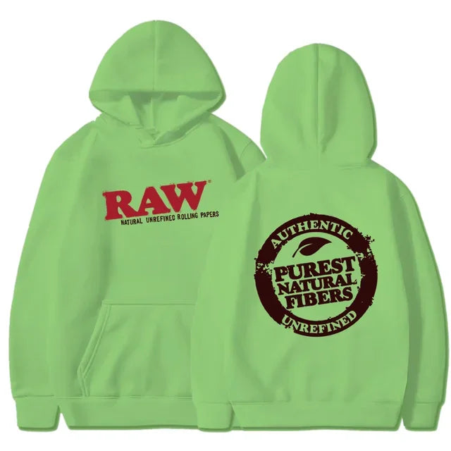 RAW Fashion Hoodie Men's Sweatshirt Polar Fleece Hooded Harajuku