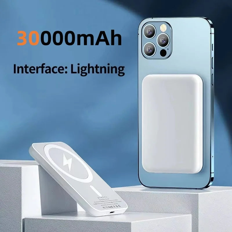 50000mAh Magnetic Power Bank Wireless PD 22.5W Fast Charger iPhone 17 16 15 14