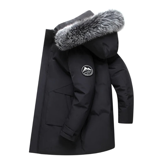 Autumn Winter Long Men Windproof Down Jacket Coats