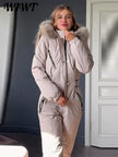 Warm Hooded Fur Splicing Ski Suit Women's