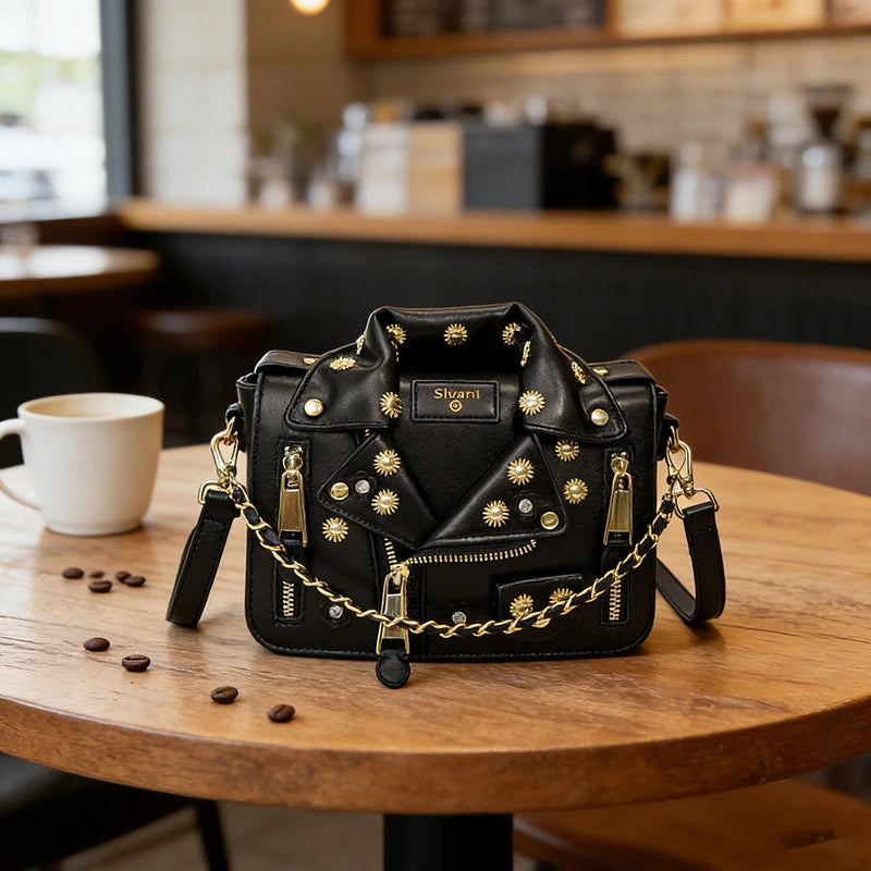 Jacket Collar Shaped Crossbody Shoulder Bag