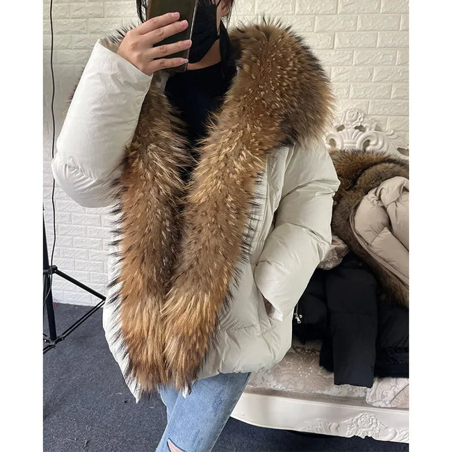 2026 MAOMAOKONG White Duck Down Jacket Winter Women