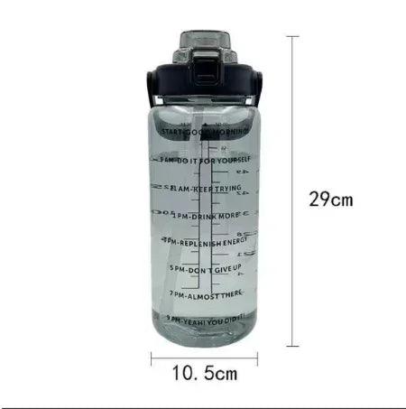 2L Portable Water Bottle Large Capacity Plastic Straw Water Cup Drink Bottle