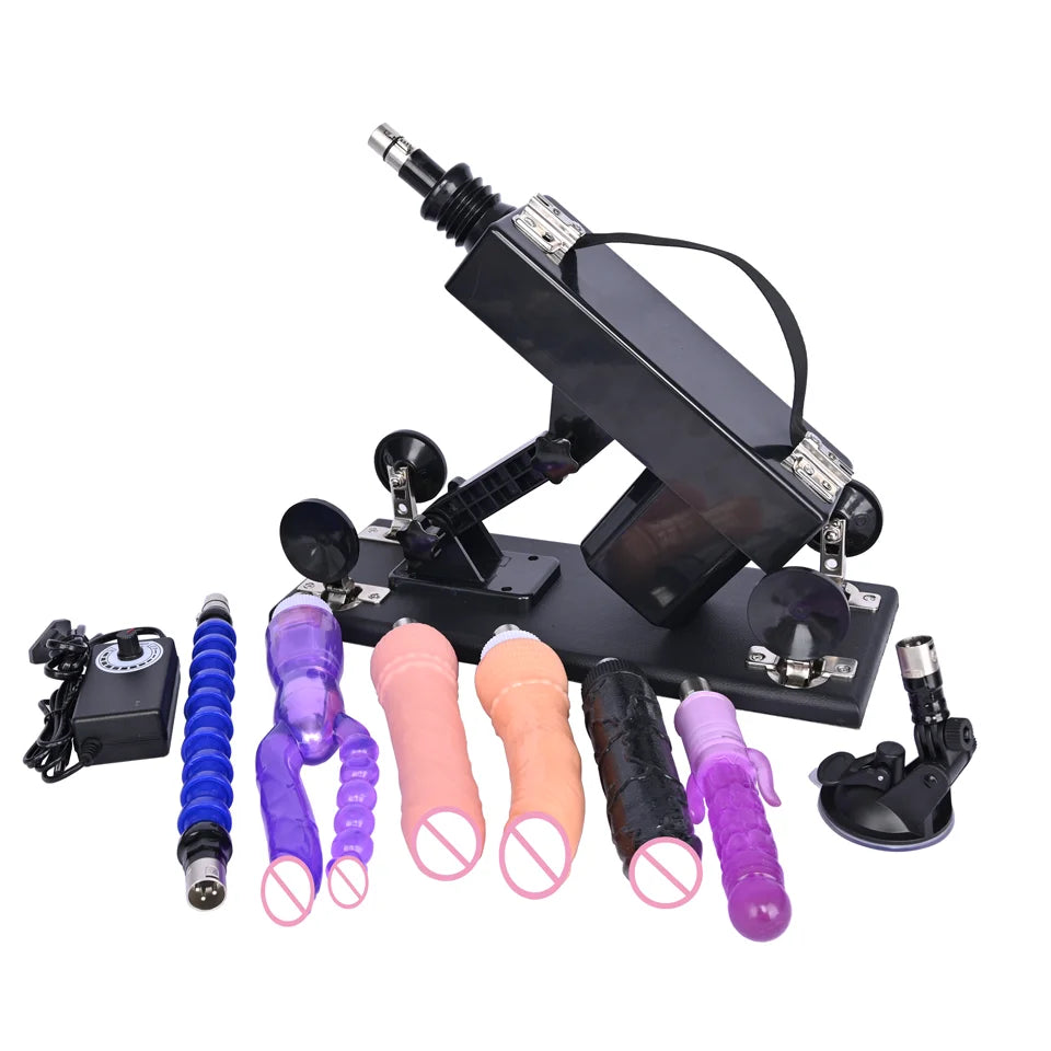 ROUGH BEAST Automatic Sex Machine with Big Black Dildo