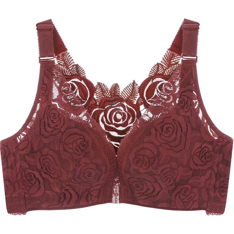 2026 Floral Secrets Comfort Rose Bra Front Closure Rose Lace