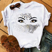 Kawaii Fashion Graphic Women Tops Eyelashes