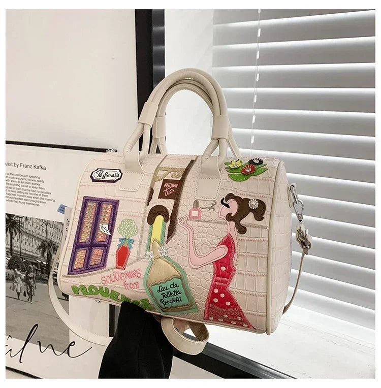European and American embroidered Handbag