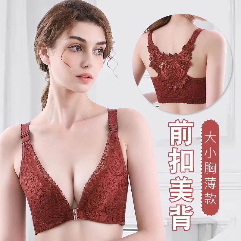 2026 Floral Secrets Comfort Rose Bra Front Closure Rose Lace
