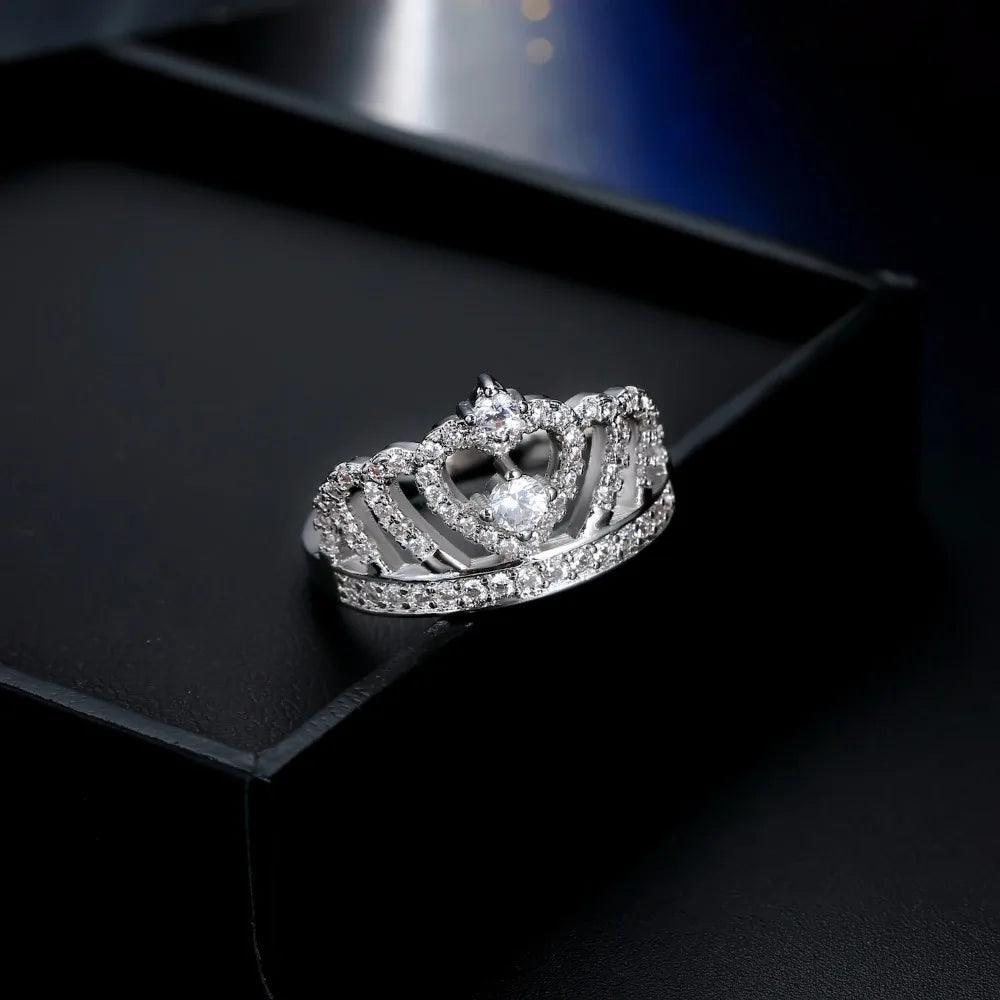 Milangirl Luxury Crown Zirconia Zircon Ring Women's Wedding Party Crystal Ring Jewelry wedding rings for women - IM PERKY Boutique