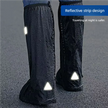 Rain Boot Black Waterproof with Reflector High Top Cover Men Women