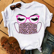 Kawaii Fashion Graphic Women Tops Eyelashes