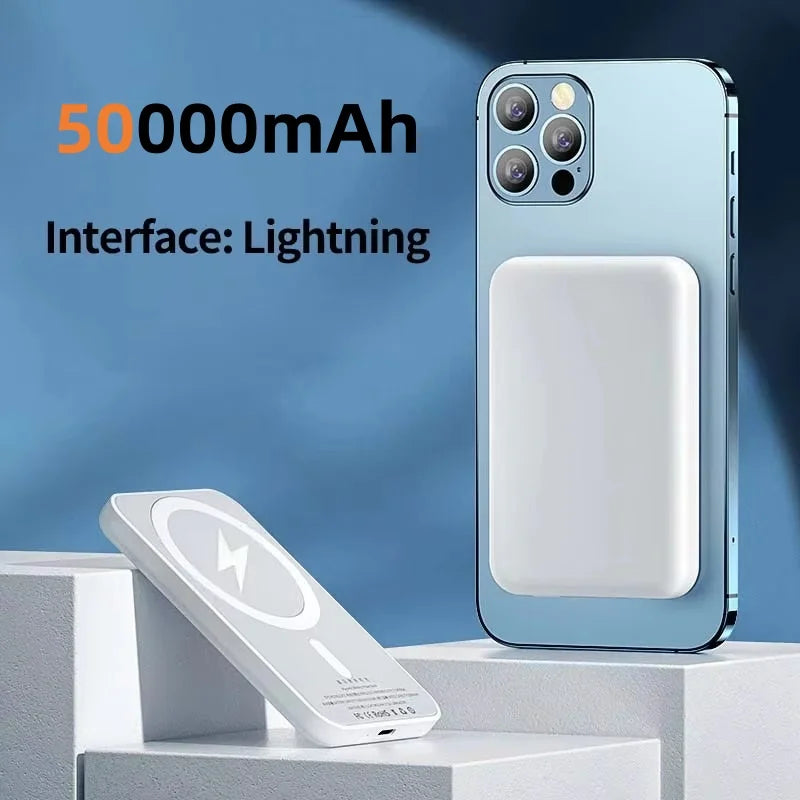 50000mAh Magnetic Power Bank Wireless PD 22.5W Fast Charger iPhone 17 16 15 14