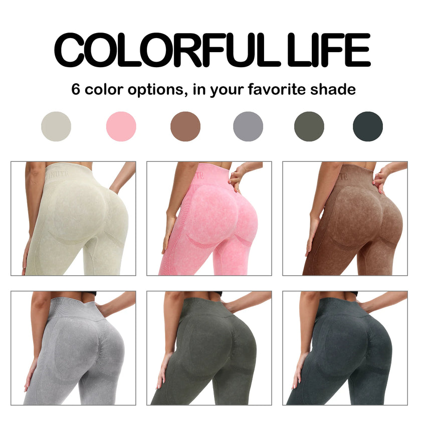 2 Pack Women's High Waisted Seamless Yoga Leggings