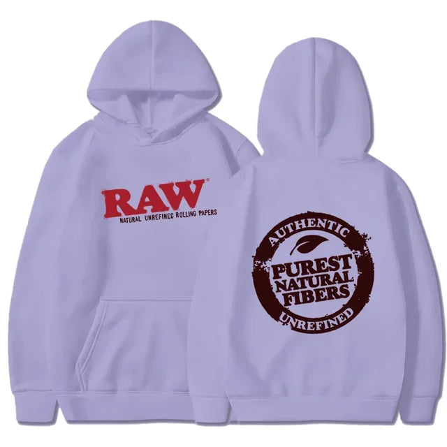 RAW Fashion Hoodie Men's Sweatshirt Polar Fleece Hooded Harajuku