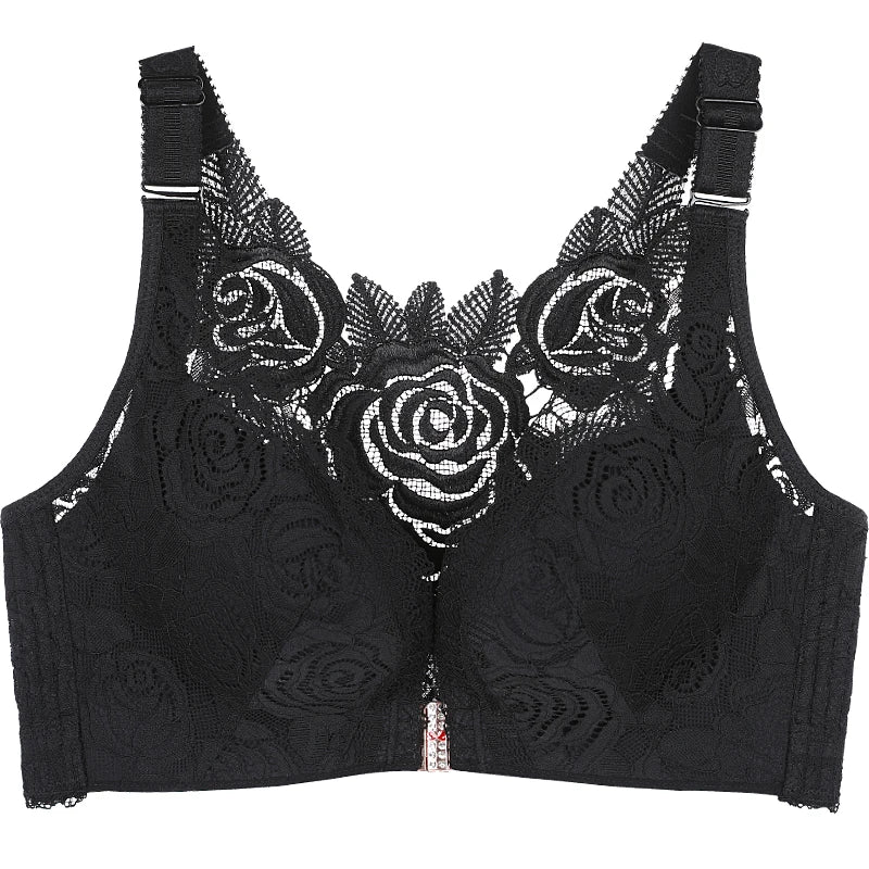 2026 Floral Secrets Comfort Rose Bra Front Closure Rose Lace