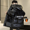 Fashion Men's Mid-Length Warm Hooded Cotton-Padded