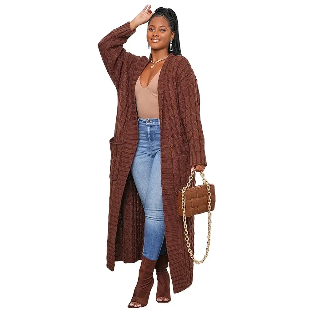 Kintted Cardigan Women Long Jacket