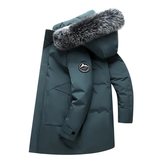 Autumn Winter Long Men Windproof Down Jacket Coats