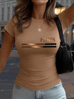 Summer Women's Women PARIS Italy Print T Shirt