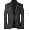 Minimalist men's V-neck blazer, Asian sizing, double-breasted