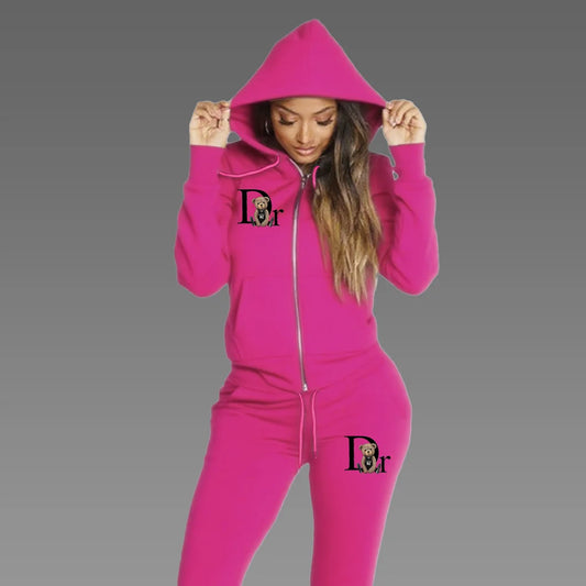 2025 Women Sets Zipper Cardigan Hoodie