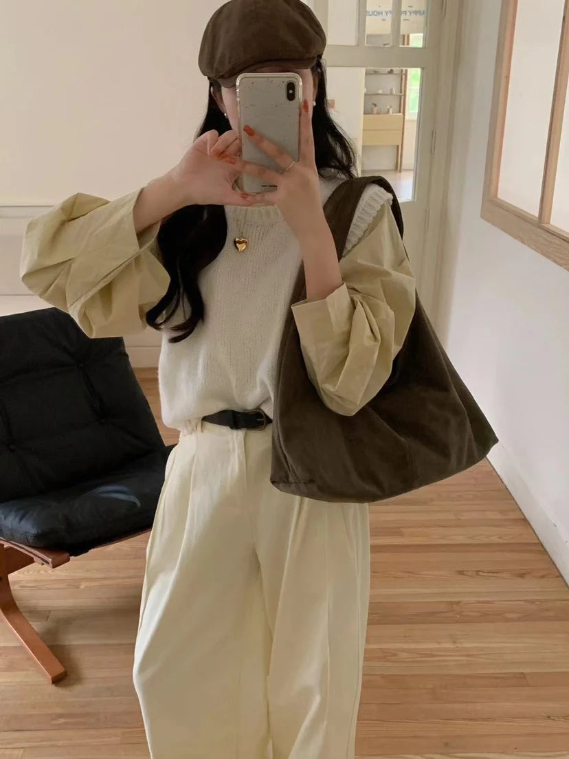 vintage faux suede hobos women shoulder bags