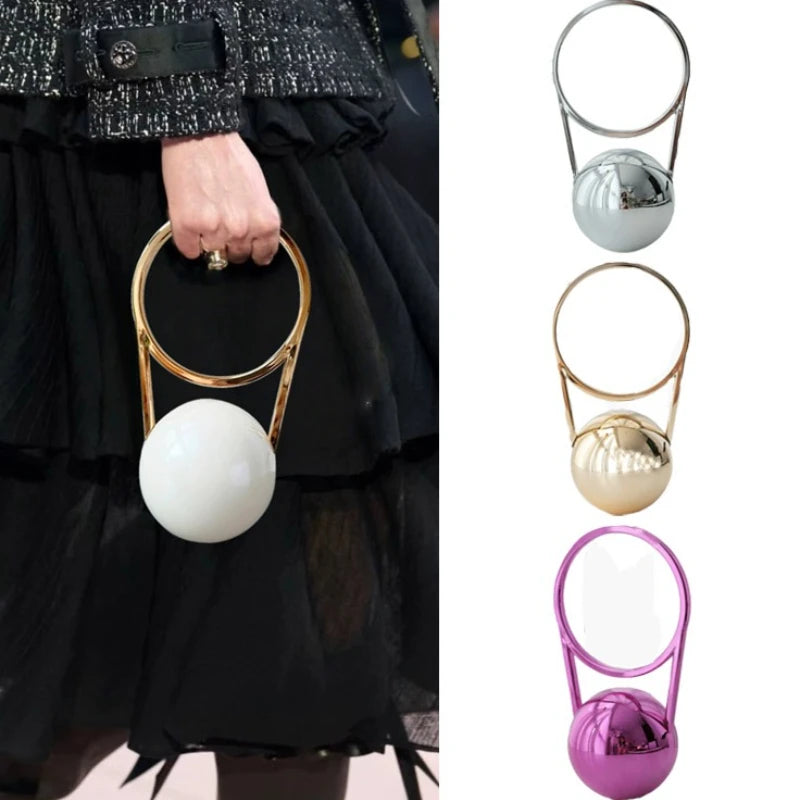 Evening Party Mini PVC Ball Handle Bag Women