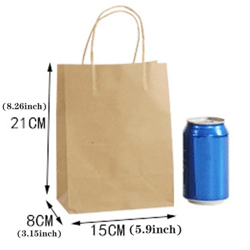 10/30/50pcs Holiday Party Gift Bag with Handle Jewelry Shopping Bag Christmas Valentine's Day Marriage Gift Colored Paper Bag - IM PERKY Boutique