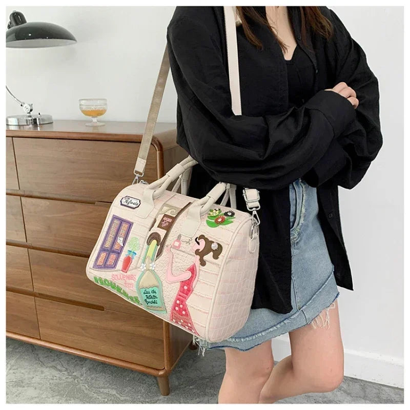 European and American embroidered Handbag