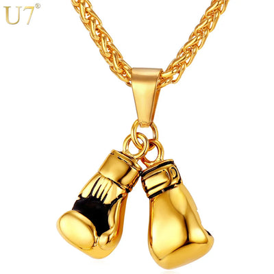 U7 Boxing Necklace 24"" Chain - IM PERKY Boutique