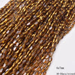 4x7mm 50pcs/lot Briolette Oval Glass Beads Plating Gold Color Crystal