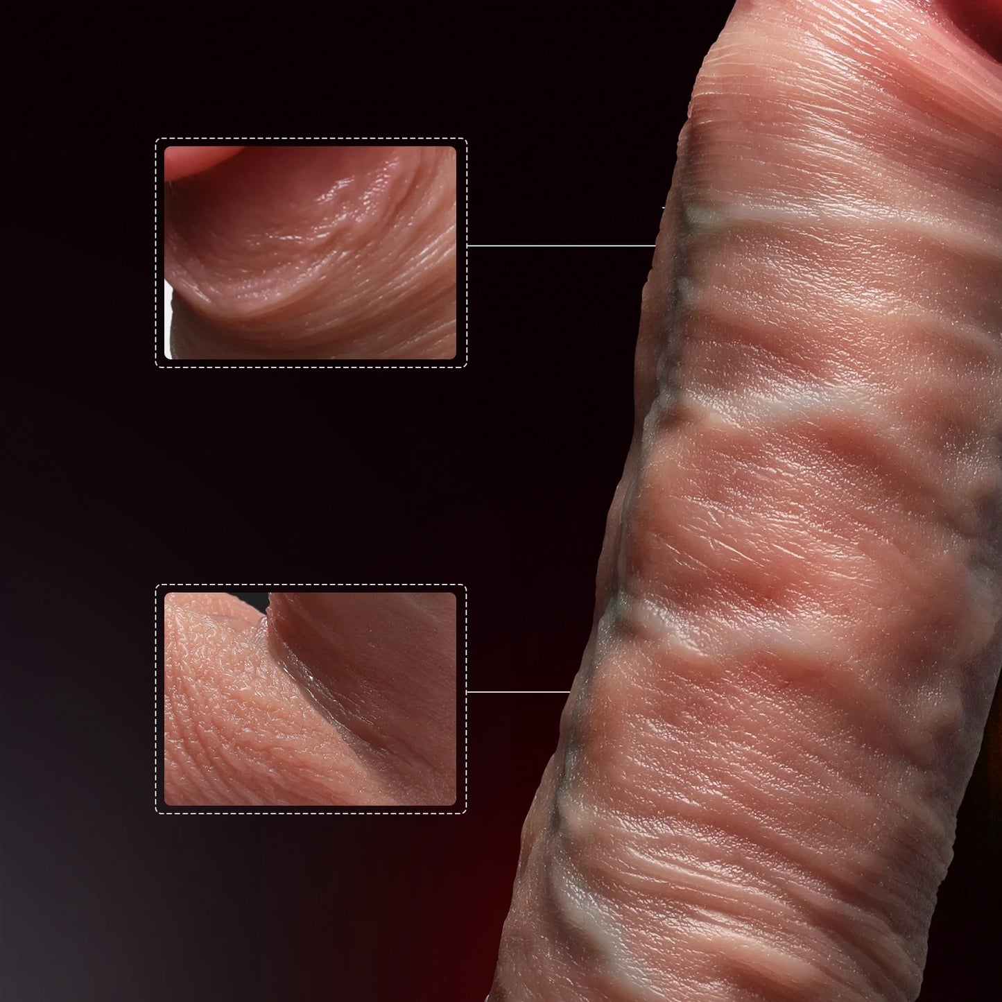 Realistic Vibrator Dildo Telescopic Female Vaginal Penetration