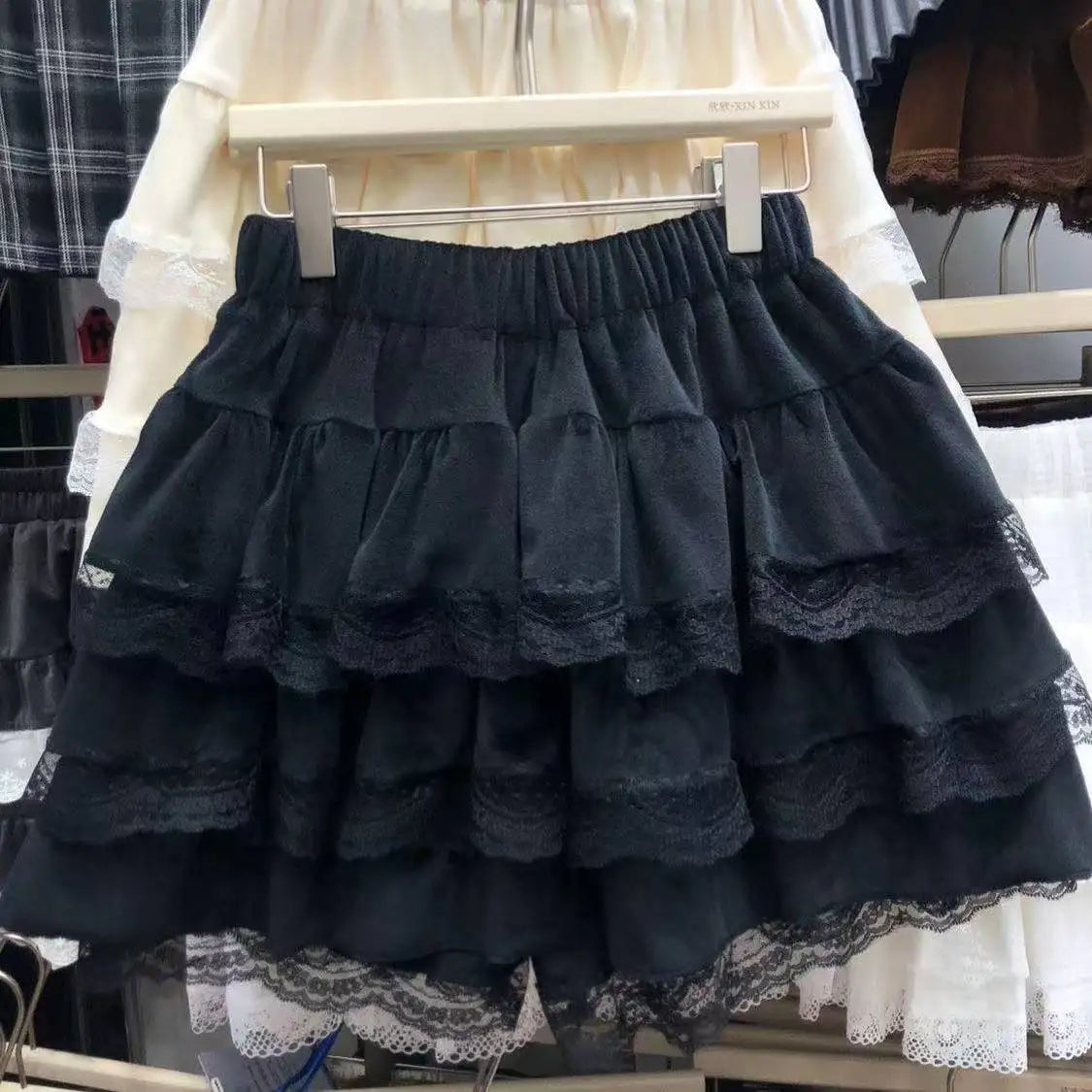 Japanese Y2k Cute Ruffled Plaid Skirt Punk Rock Subculture