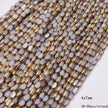 4x7mm 50pcs/lot Briolette Oval Glass Beads Plating Gold Color Crystal
