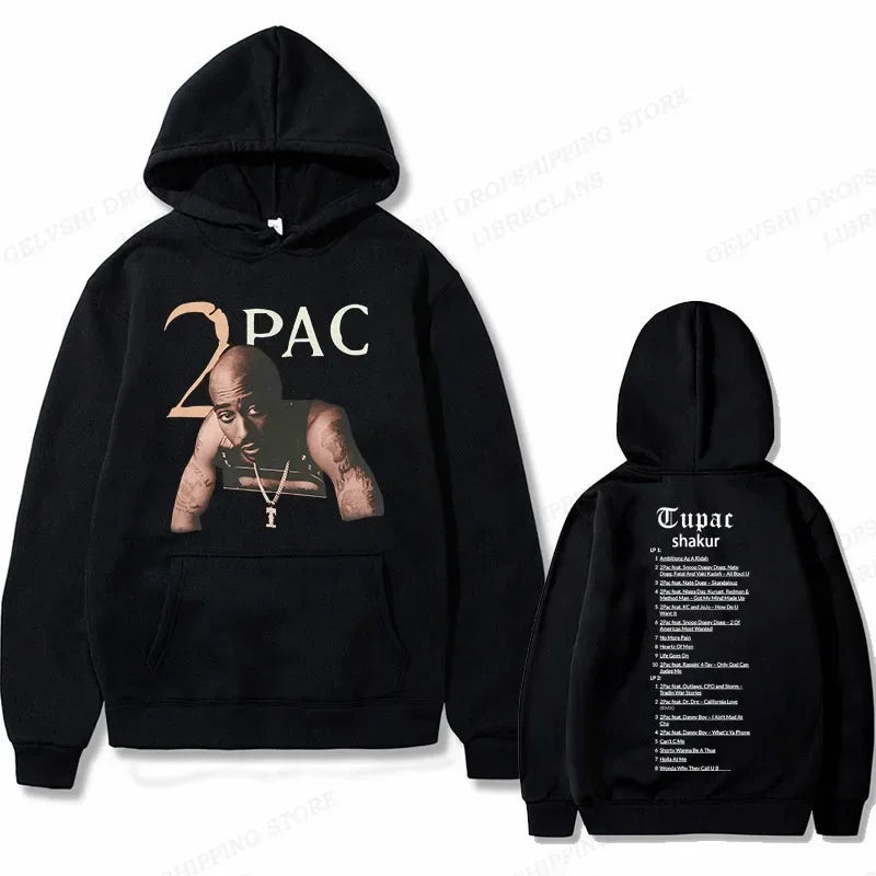 Tupac 2pac Graphic Hoodie Men Fashion