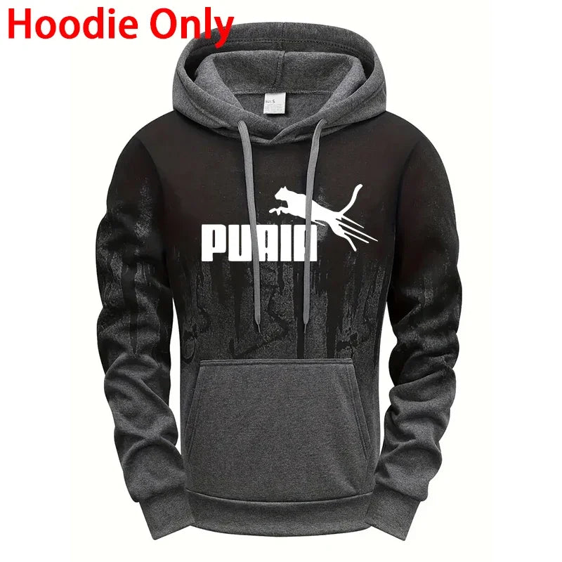 Hooded Sweatshirt and Sweatpants Outdoor Sports Jogger