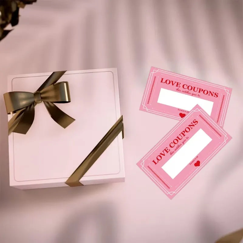 30-300PCS Valentine's Day Scratch Cards Cards