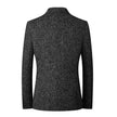 Minimalist men's V-neck blazer, Asian sizing, double-breasted