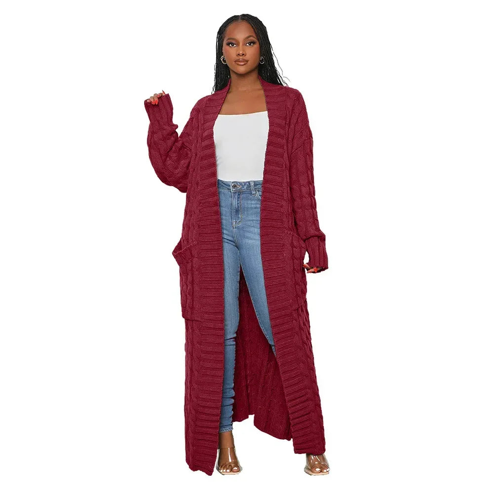 Kintted Cardigan Women Long Jacket