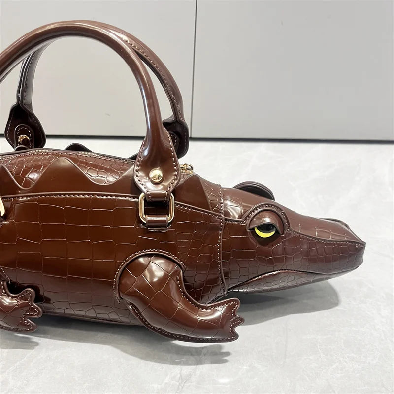 New Trendy Crocodile Shape Handbag