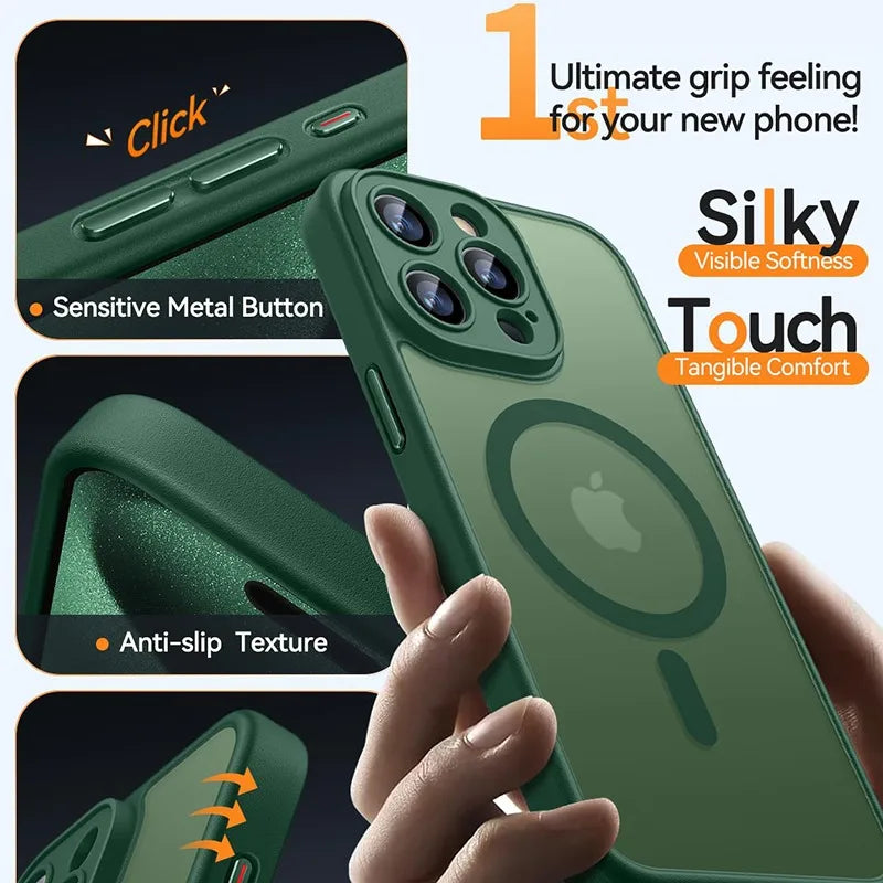 Luxury Frosted Phone Case For iPhone 17 16 15 14 13 12 11 Pro Max 16 15
