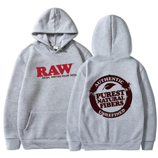 RAW Fashion Hoodie Men's Sweatshirt Polar Fleece Hooded Harajuku