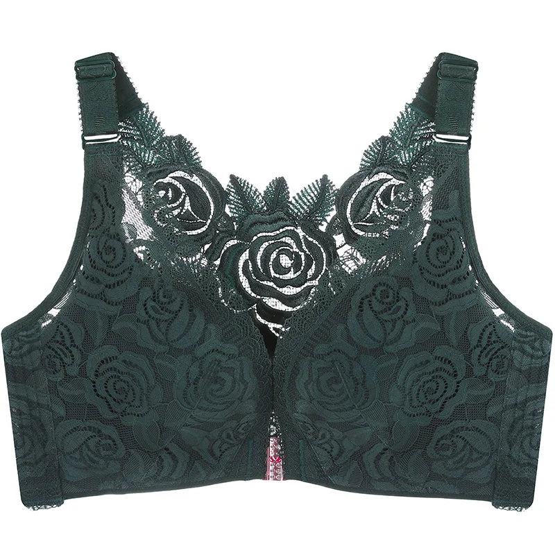 2026 Floral Secrets Comfort Rose Bra Front Closure Rose Lace