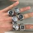 Vintage Punk Finger Watch Mini Elastic Strap Alloy Watches Couple Rings Jewelry Clock Retro Roman Quartz Watch Rings Women Men - IM PERKY Boutique