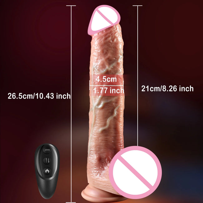 Realistic Vibrator Dildo Telescopic Female Vaginal Penetration