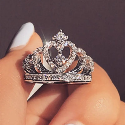 Milangirl Luxury Crown Zirconia Zircon Ring Women's Wedding Party Crystal Ring Jewelry wedding rings for women - IM PERKY Boutique