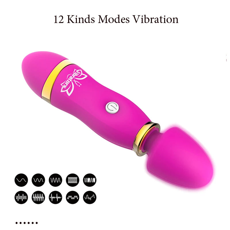 12 Speeds Magic Wand Massager Female Masturbator