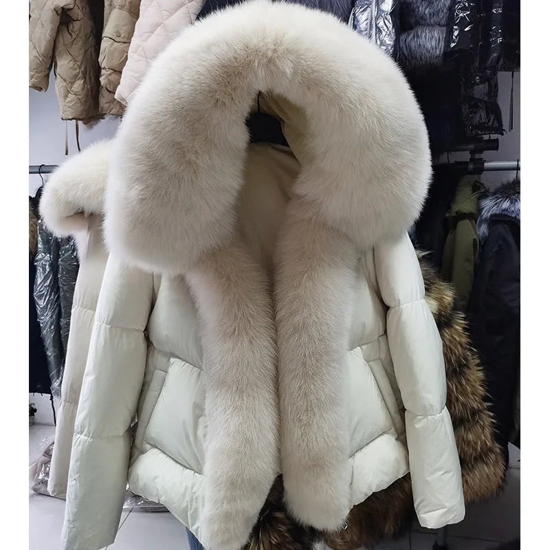 2026 MAOMAOKONG White Duck Down Jacket Winter Women